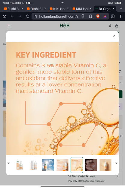 Dr. Organic BOOST Brightening Vitamin C Serum (3.5% Stable Vitamin C)