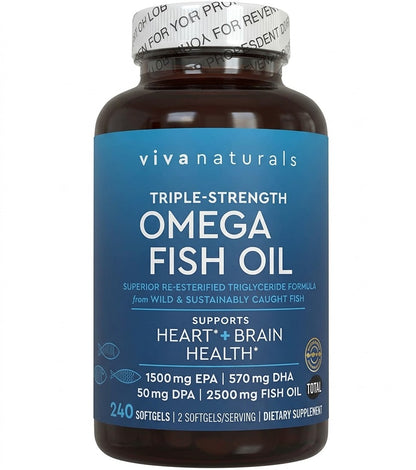 Viva Naturals Triple-Strength Omega Fish Oil(240softgels)