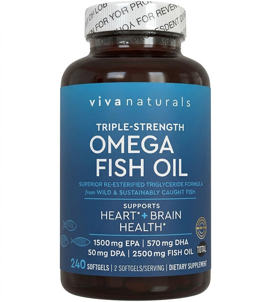 Viva Naturals Triple-Strength Omega Fish Oil(240softgels)