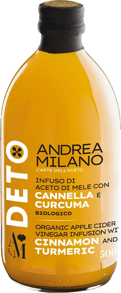 Andrea Milano DETO - Organic Apple Cider Vinegar Infusion with Cinnamon & Turmeric (500ml)