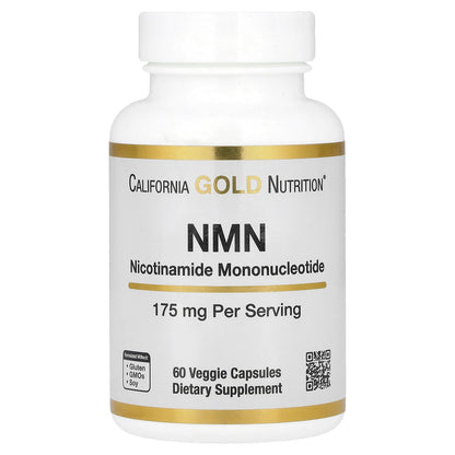 California Gold Nutrition, NMN, 175 mg , 180 Veggie Capsules