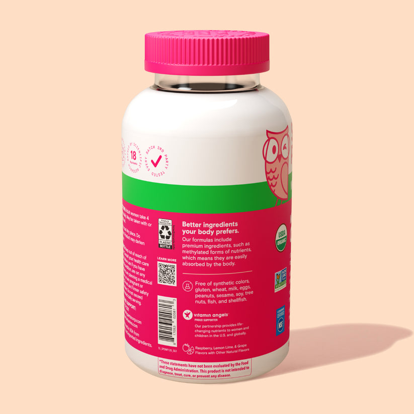 Smarty pants womens organic multy probiotics (120gummies)