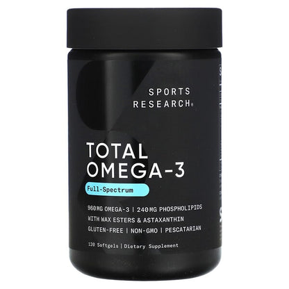 Total Omega-3 Full-Spectrum (120 Softgels) - Sports Research