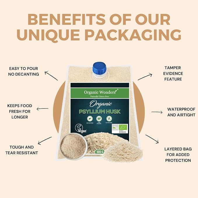 Organic Wonders - Organic Psyllium Husk (500g)