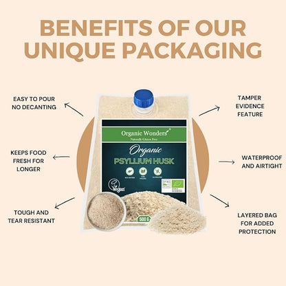 Organic Wonders - Organic Psyllium Husk (500g)