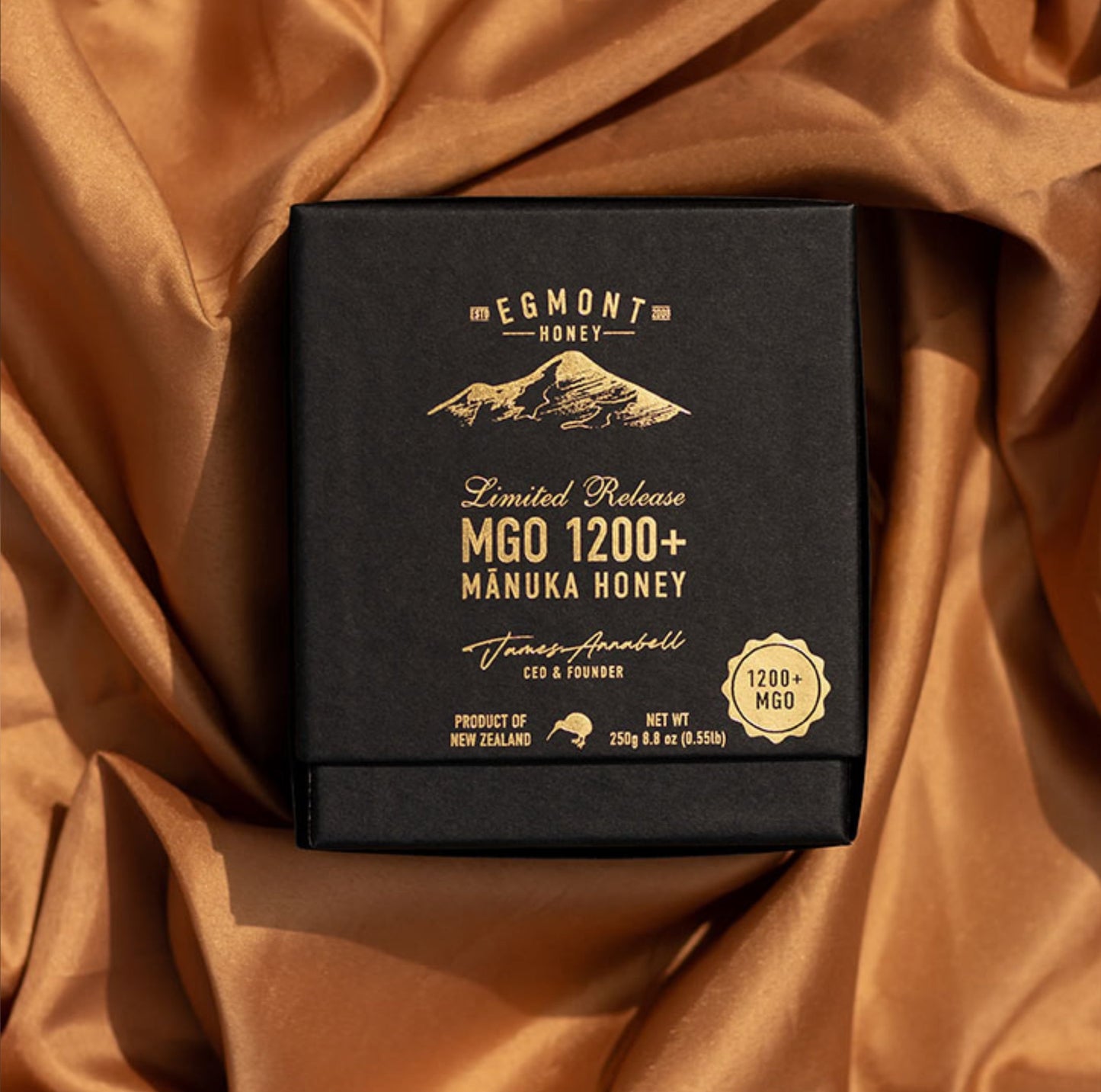 Egmont Honey – Limited Release MGO 1200+ Mānuka Honey (250g)