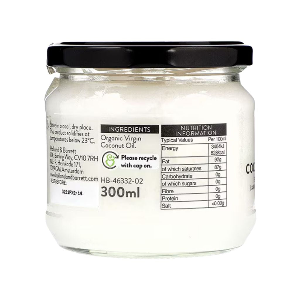 H&B Coconut Oil, Cold-Pressed & Organic 300ml