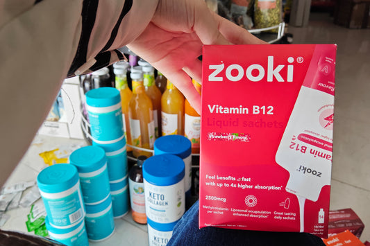 Zooki Liposomal Vitamin B12 2500mcg Strawberry Flavour 14 x 10ml Liquid Sachets