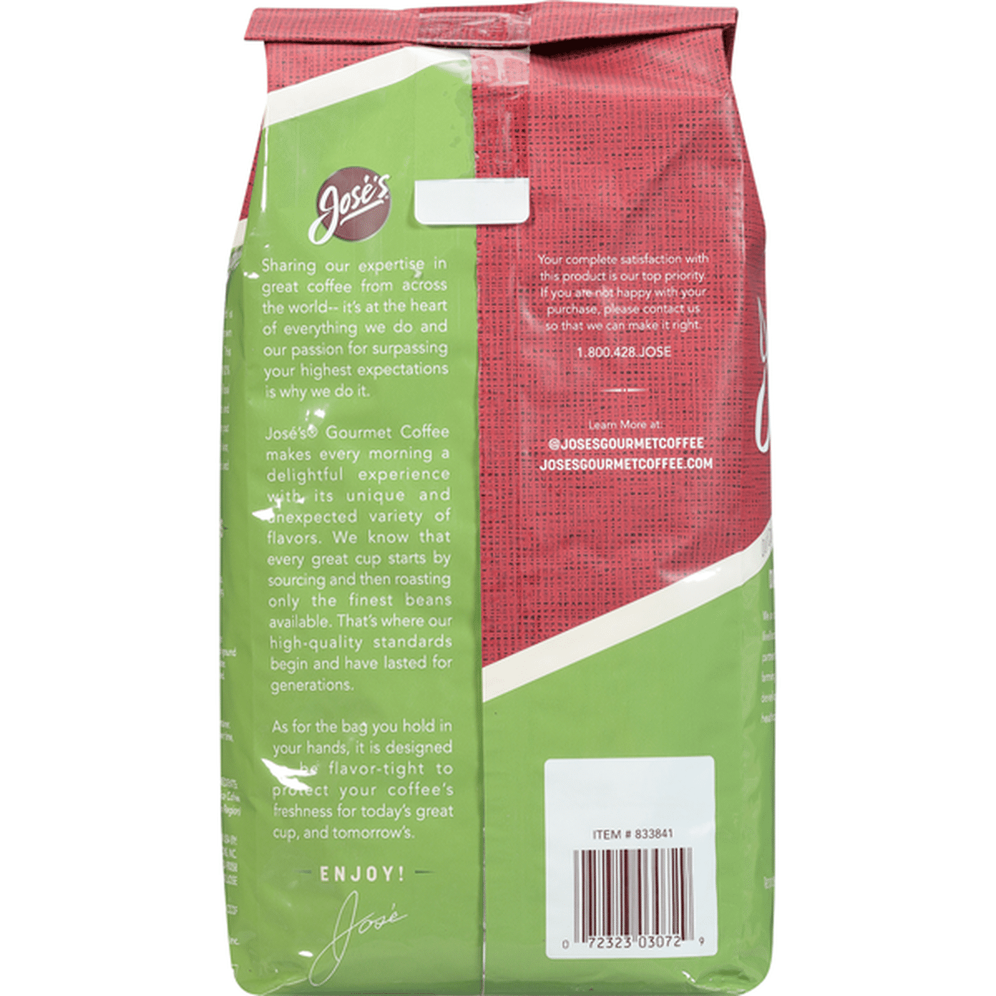 José's Coffee, Organic, Whole Bean, Medium Dark Roast, Mayan Blend
