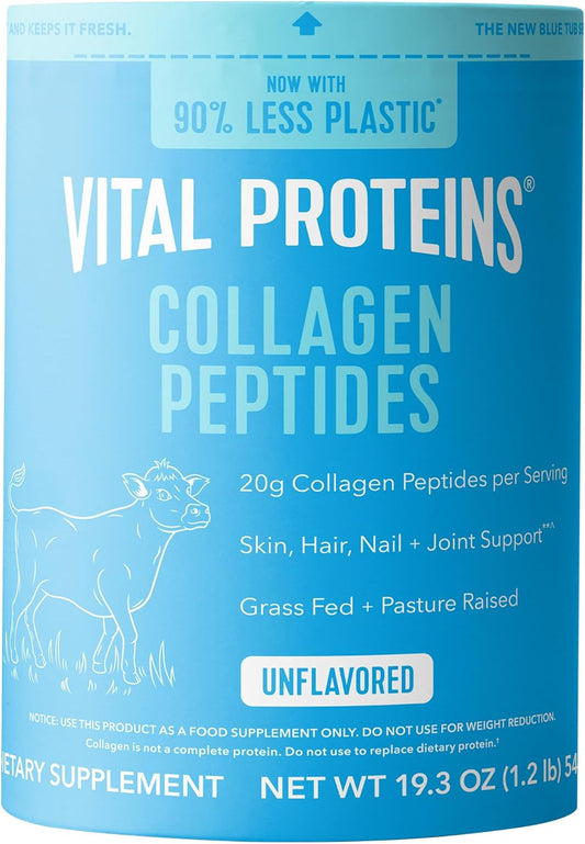 Vital Proteins Collagen Peptides Powder - Grass Fed Collagen Peptides for Hair, Nail, Skin, Bone & Joint Health, Unflavored, 27 Servings_547g.