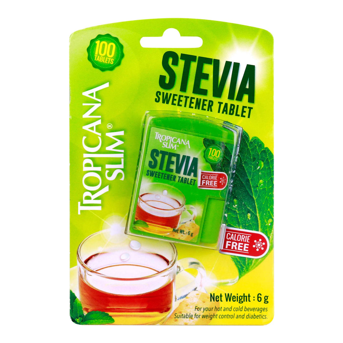 Tropicana Slim Stevia Sweetener Tablets – 100 Tablets (6g)