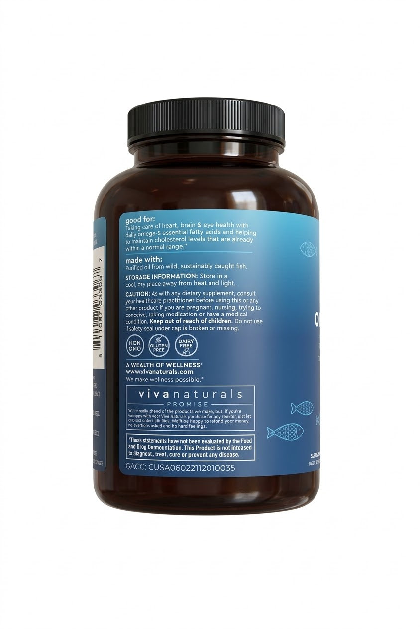 Viva Naturals Triple-Strength Omega Fish Oil(240softgels)