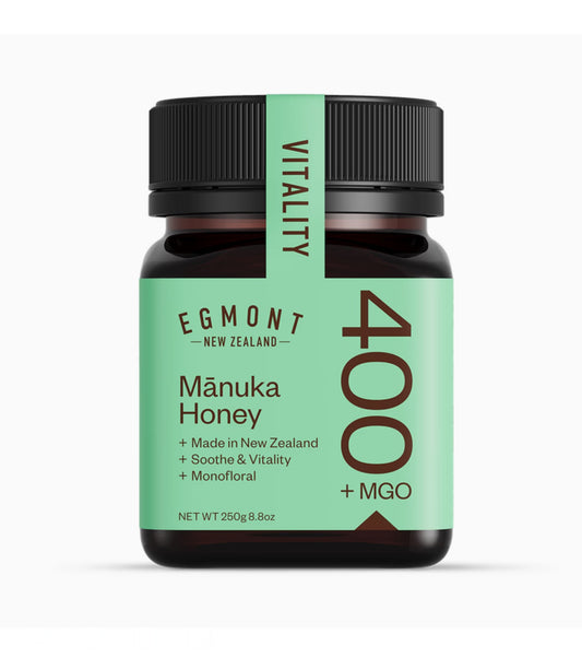 Egmont Honey Mānuka Honey 400+ MGO 250g | Certified MGO Content | Raw Honey 100% Natural | Made in New Zealand