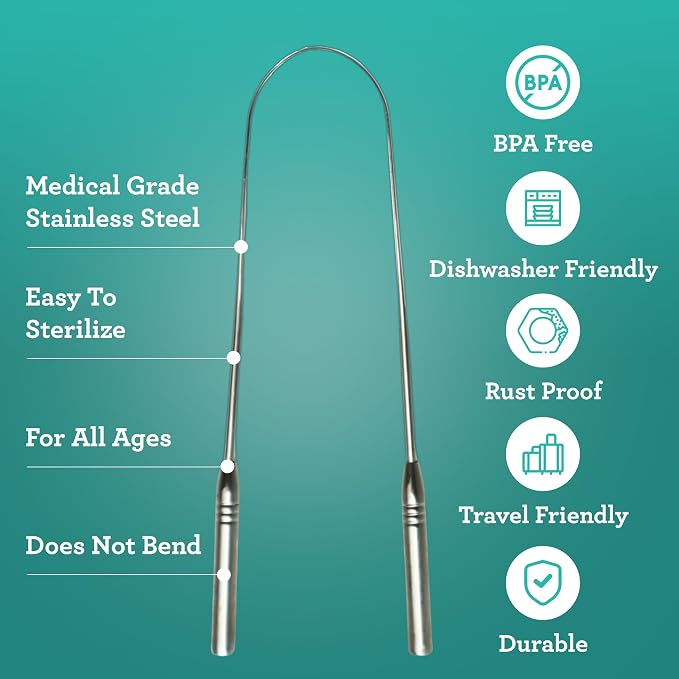 Guru Nanda Stainless Steel Tongue Scrapers