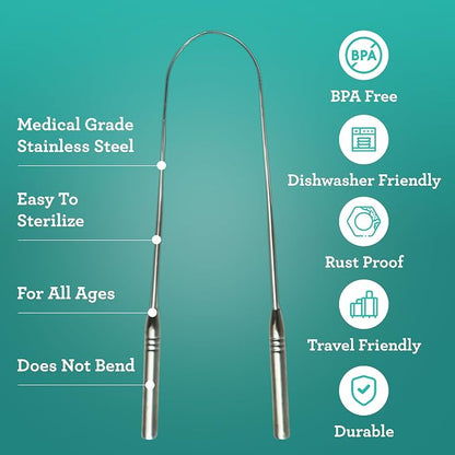 Guru Nanda Stainless Steel Tongue Scrapers