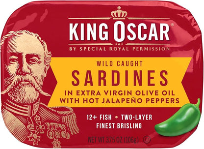 King Oscar Sardines in Water, 4.23 Ounce Cans (Pack of 1( Packaging May Vary), Skinless & Boneless, Wild Caught Canned Sardines, Low Sodium