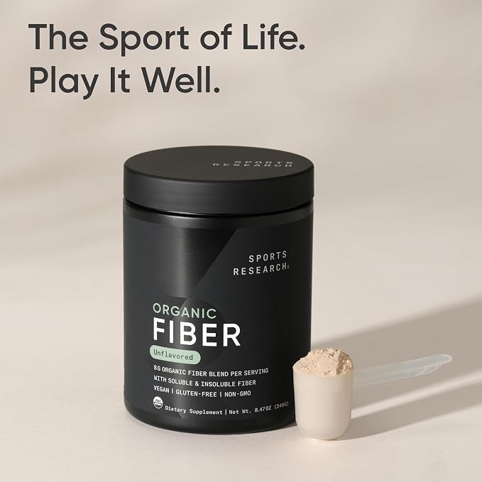 Sports Research® Organic Fiber Powder, 30 Servings