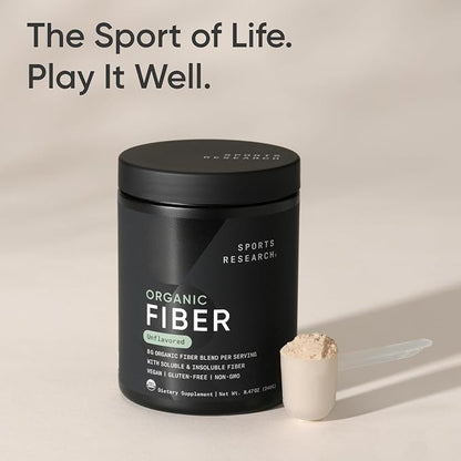 Sports Research® Organic Fiber Powder, 30 Servings