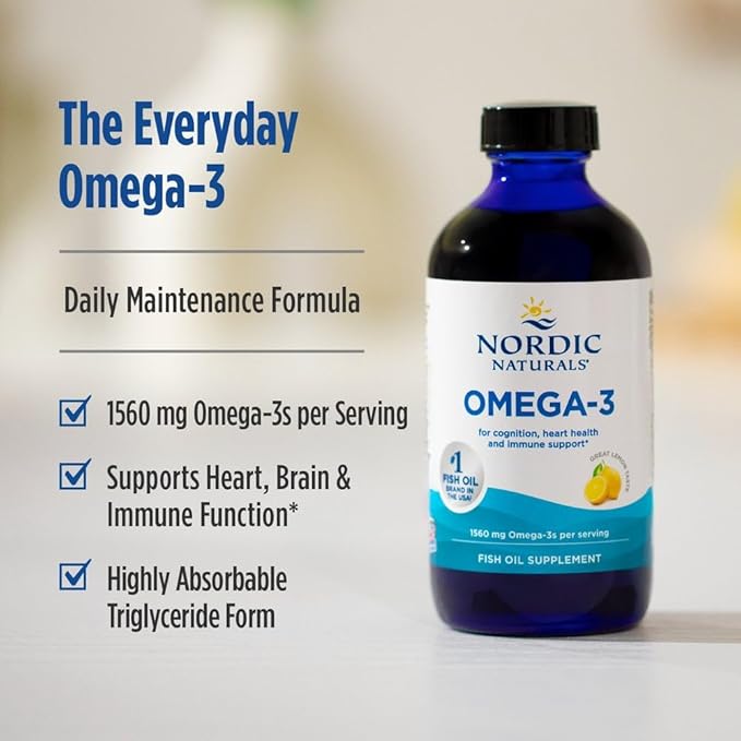 Omega-3, 1560mg Lemon - 237 ml.