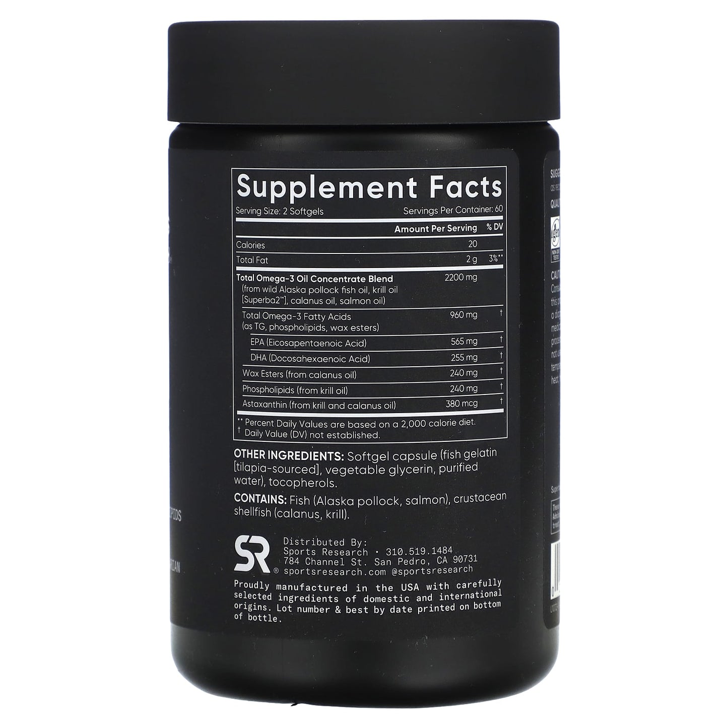 Total Omega-3 Full-Spectrum (120 Softgels) - Sports Research