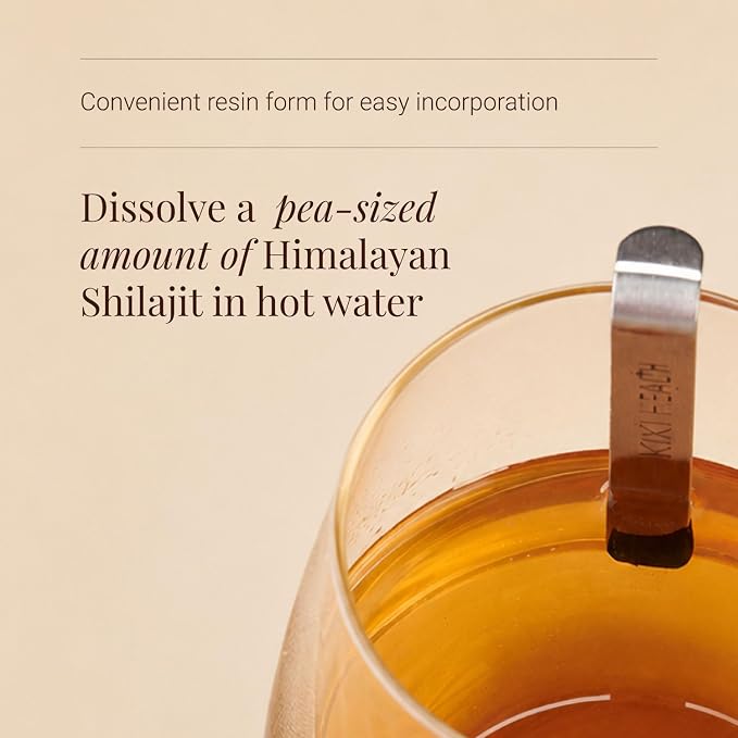 KIKI Health - Himalayan Shilajit, 100% Pure Resin - A Rich Blend of 85+ Trace Minerals, Humic and Fulvic Acids - Supports Energy Levels, Immune Function, and Vitality - 30g
