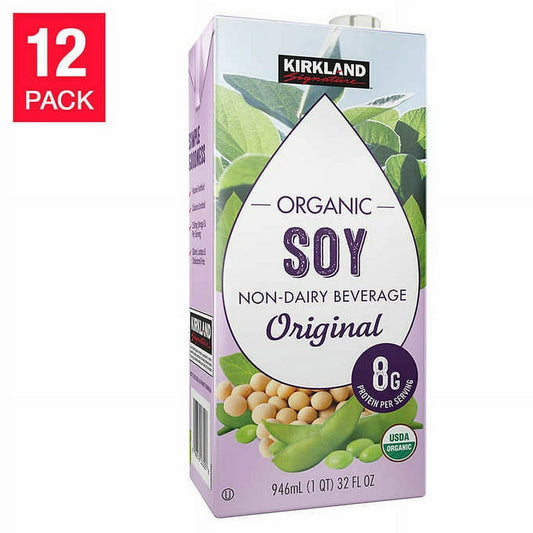 Kirkland Signature Organic Soy Non-Dairy Beverage, Original, 32 fl oz