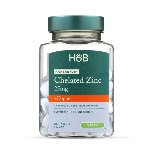Holland & Barrett High Strength Chelated Zinc & Copper 120 Tablets