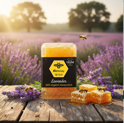 BioHoney Life Spark - 100% Organic Lavender Honeycomb-200g