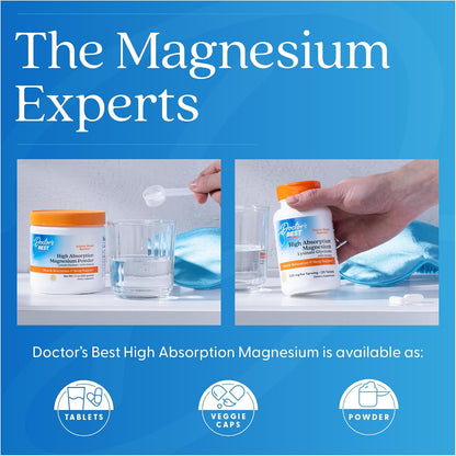 Doctor's Best High Absorption Magnesium Glycinate Lysinate 200mg, 240 Count