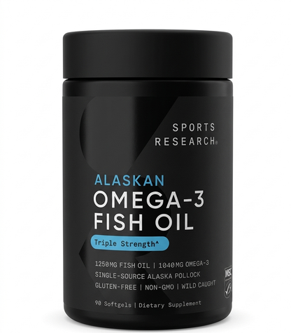 Omega-3 Fish Oil, Triple Strength, 90 Softgels, Sports Research