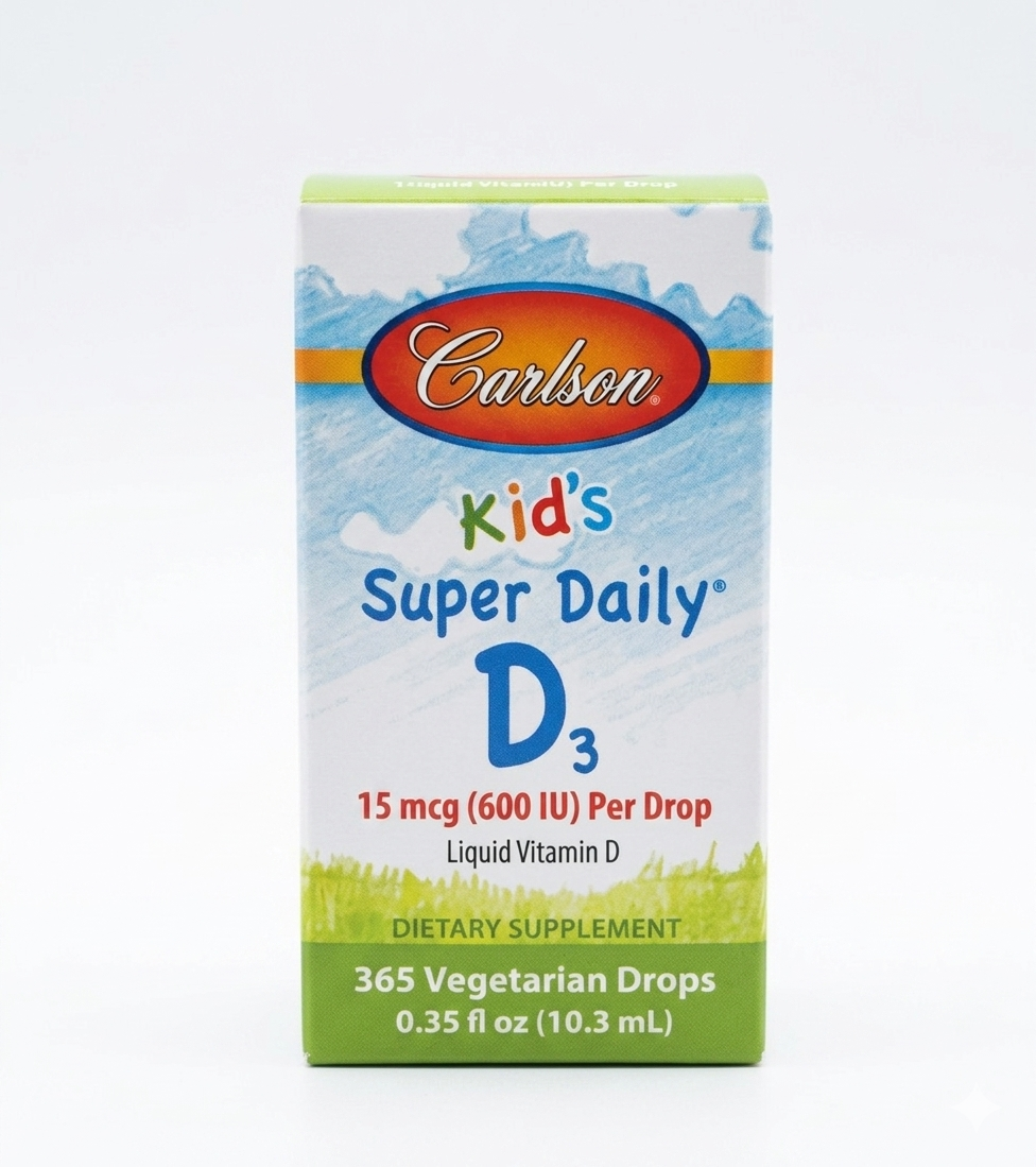 Carlson, Kid's Super Daily D₃. 15mcg(600iu)per drop