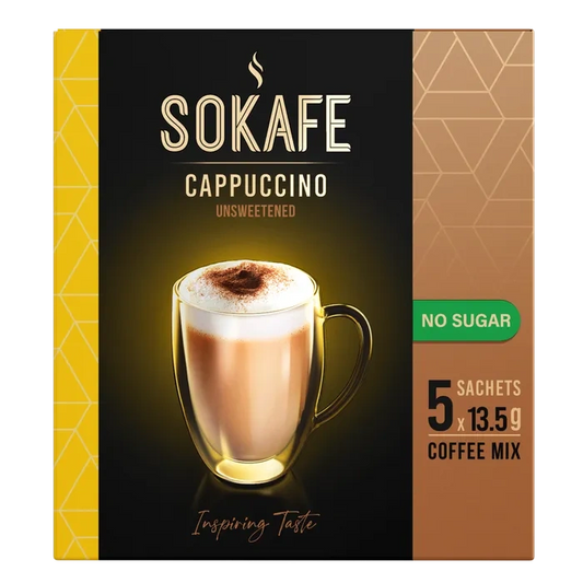 SOKAFE Unsweetened Cappuccino Coffee Mix 5*13.5g