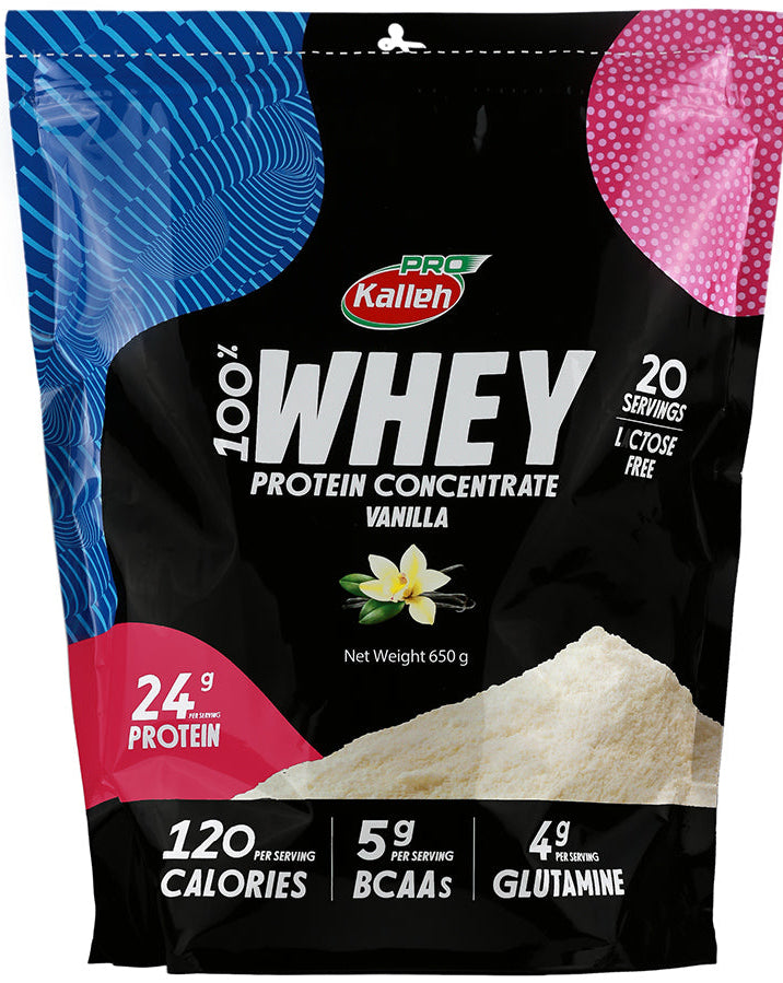 Kalleh Pro 100% Whey Protein Concentrate (Vanilla) - 650g