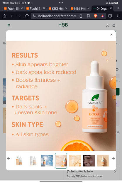 Dr. Organic BOOST Brightening Vitamin C Serum (3.5% Stable Vitamin C)
