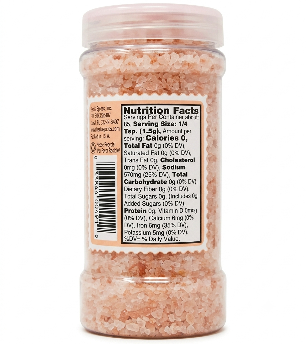 Badia Pink Himalayan Salt Grinder, 4.5 Ounce