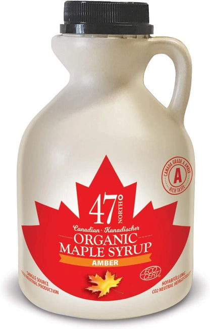 47 North Canadian Organic Maple Syrup, Single Source, Grade A, Amber Rich 500ml