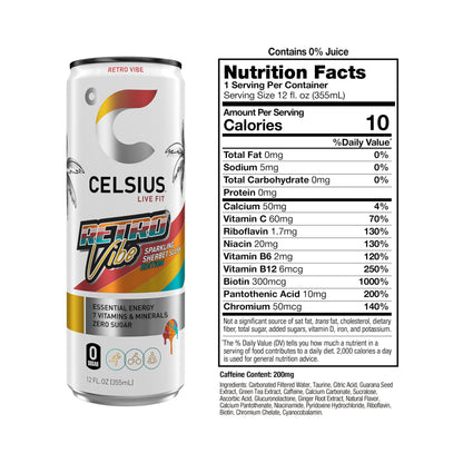 CELSIUS Sparkling Orange, Functional Essential Energy Drink 12 Fl Oz