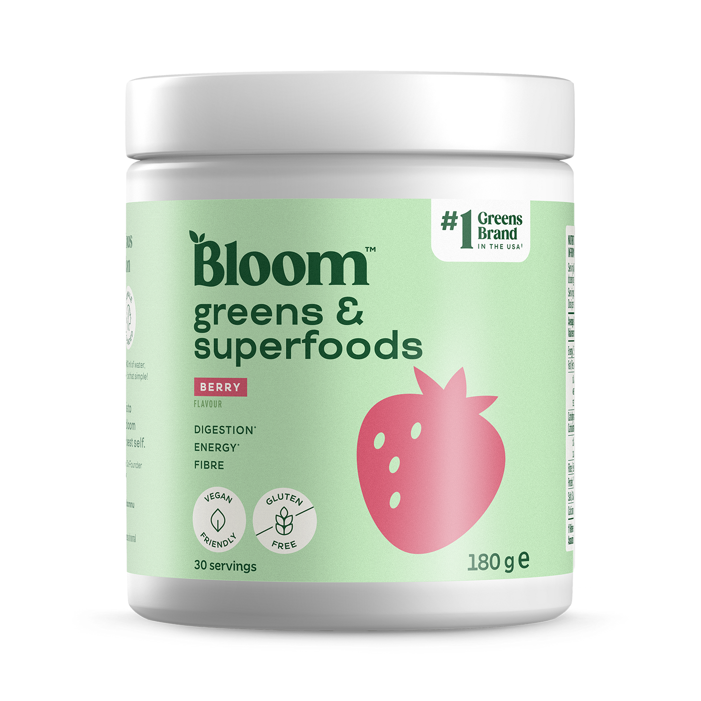 Bloom Nutrition Greens and Superfoods Powder for Digestive Health, Greens Powder, Digestive Enzymes, Probiotics, Spirulina, Chlorella for Bloating & Gut Support, Green Juice, 30 SVG, Strawberry Kiwi