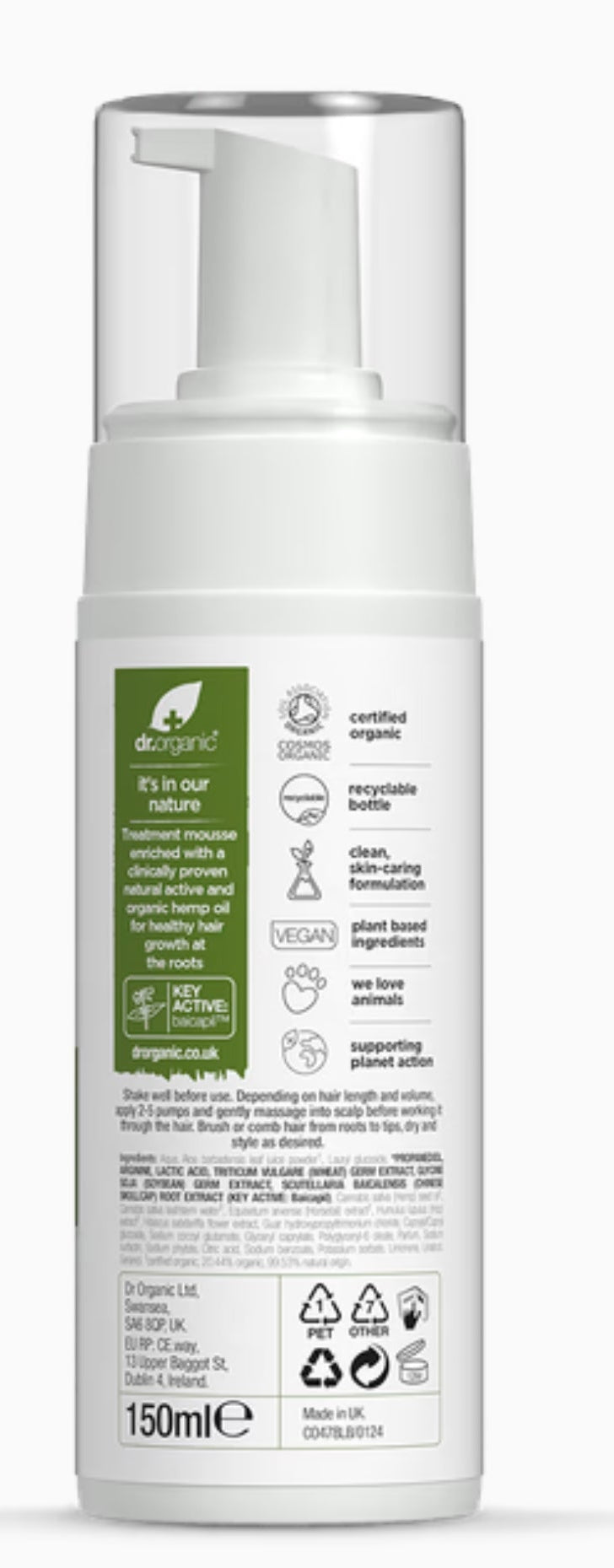 Dr. Organic Rescue & Restore Hair & Scalp Treatment Mousse-150ml