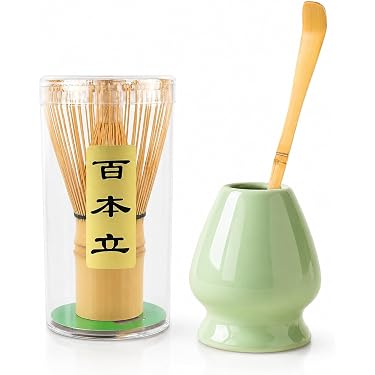 Matcha Tea Set (Bamboo Whisk & Scoop & Whisk Stand)