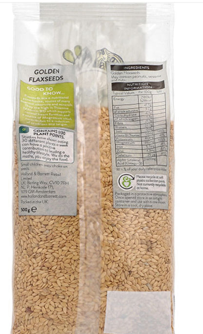 Holland & Barrett Golden Flaxseed 500g