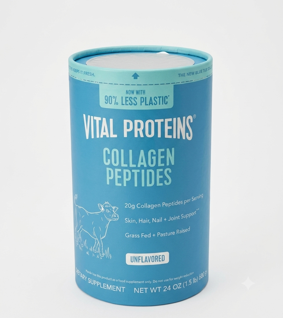 Vital Proteins Grass Fed Collagen Powder Supplement (Type I, III) for Skin Hair Nail Joint - Hydrolyzed Collagen, Grass Fed, Dairy and Gluten Free - Chocolate Flavor, 17.1 oz Canister