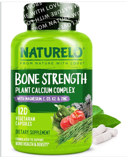 Naturelo Bone Strength Plant Calcium Complex  120 vcaps