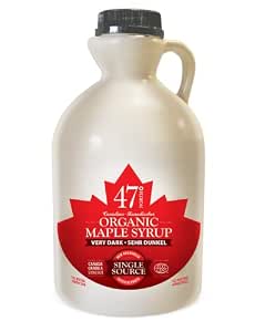 47° North Canadian Organic Maple Syrup Very Dark, 1L, Single Source, Grade