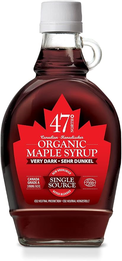 47 North Canadian organic maple syrup, single source, grade A very dark, resistant 250 g (1 bottle a 250 g)