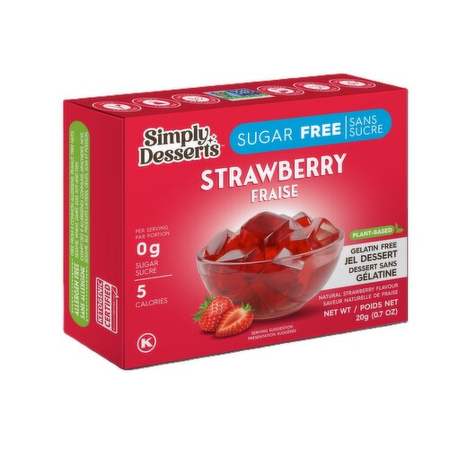 Simply Delish Natural Jell Dessert - Sugar Free, Non GMO, Gluten Free, Fat Free, Lactose Free, Keto Friendly - 0.7 OZ (1)