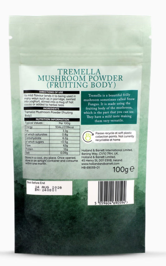 Holland & Barrett Tremella Mushroom Powder 100g