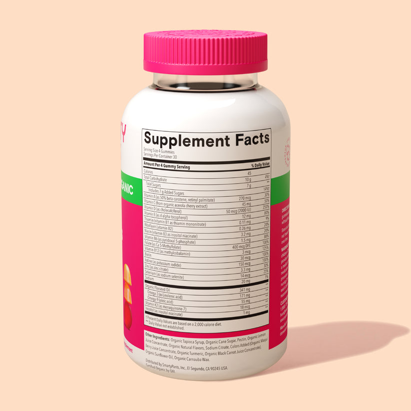 Smarty pants womens organic multy probiotics (120gummies)