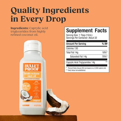 Bulletproof Brain Octane C8 MCT Oil 473ml