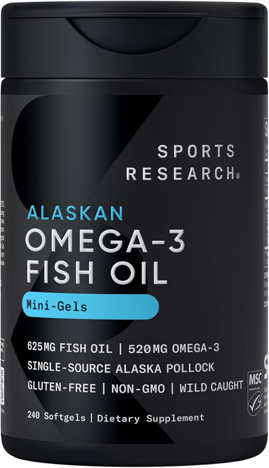 Sports Research Alaskan Omega-3 Fish Oil - Mini-Gels-240softgels